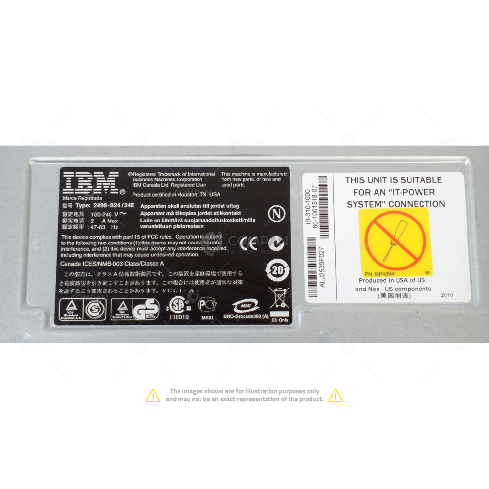 2498-24E IBM SYSTEM STORAGE SAN24B-4 24PORT (8 ACTIVE) 8GB FC SWITCH